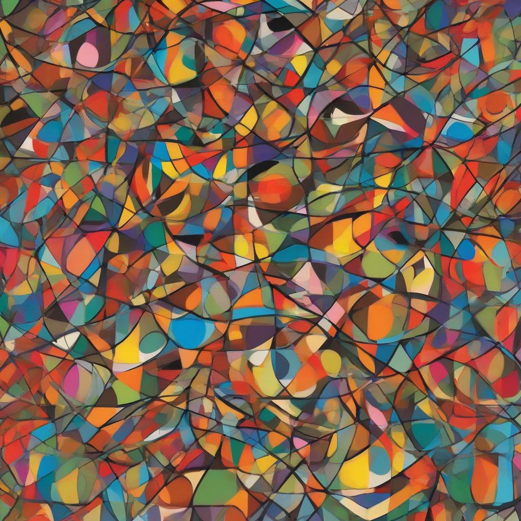 An abstract representation of changing patterns and shapes, dynamic, colorful